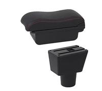 Yurefax Car Armrest Box Double Layer With USB, for Splash Center Console Storage Box Decoration Interior Car Armrest Box(BLACK B2 3 USB)
