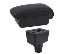 Yurefax Car Armrest Box Interior Details Retrofit Center Storage Box Console Accessories, for ford, for Ecosport, 2018 2019 2020 2021 Car Armrest Box(BLACK B1 Black Line)