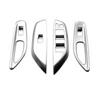 Yurefax Car Chrome Window Glass Lift Button Switch Cover Trim, for Mazda, 2 2023 Door Armrest Panel Window Control Trim Window Switch Cover