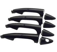 Yurefax Car Exterior Door Handle, for Hyundai, for Accent 2012-2017 826611R050 826621R060 Black Auto Outside Front Rear Left Right Outer car Door Handle Cover Cap Exterior(Black 4 pcs 1 pc Keyhole)