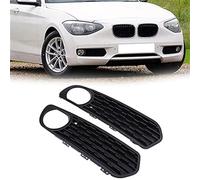Yurefax Car Front Bumper Fog Light Lamp Trim Cover Grilles Grill, for BMW, 1-Series F20 F21 3 5 Door 2011-2015 Pre-facelift Exterior Parts Car Fog Light Cover(Black 1 Pair)