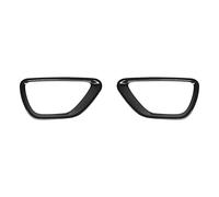 Yurefax Car Front Fog Lights Hoods Cover Grand Cherokee 2014-2017 Lamps Decoration Accessories Headlight Lens Cover(Black)
