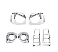 Yurefax Car Front Headlight Cover Rear Tail Light Lamp Guard Exterior Sticker Accessories Styling, for Suzuki, Jimny 2007 Up Headlight Lens Cover(D Chrome)
