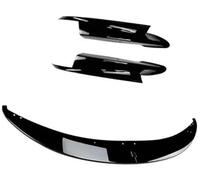 Yurefax Car Front Spoilers 4 PCS, for BMW, for 3 Series, for M3 E90 E91, for E92 E93 2006-2013 Bumper Lip Splitter Diffuser Spoiler ABS Body Kit Car Front Bumper Splitter(BLACK Lip Bumper Gloss Black)