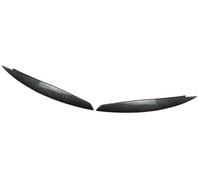 Yurefax Car Headlight Eyebrow Decoration Strip Front Head Lamp Eyelid Cover Trim Sticker, for, 1 Series E81 E82 E87 E88 2008 2009 2010 2011 2012 2013, Carbon Fiber Black Headlight Eyelid