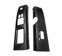 Yurefax Car Interior Window Switch Cover Trim Panel, for NISSAN, 350Z Fairlady B 2003-2005 Left Hand Drive Black ABS ABS Window Control Trim Window Switch Cover