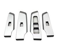 Yurefax Car Matte Silver Window Glass Lift Button Switch Cover Trim Door Armrest Panel, for Mitsubishi, Outlander 2022 2023 RHD Window Control Trim Window Switch Cover
