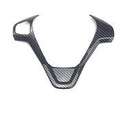 Yurefax Car Refit Accessories, for Ford, for Fiesta MK7 2009-2017, for Ecosport 2012-2017 Car Steering Wheel Covers Trim Sticker Mouldings Lids(B Type Carbon fiber)