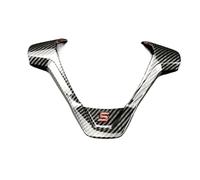 Yurefax Car Refit Accessories, for Ford, For New Fiesta MK7 2009-2017, For Ecosport 2012-2017, Steering Wheel Covers Trim Sticker Steering Wheel Sticker(A type Carbon fiber)