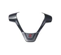 Yurefax Car Styling Refit Accessories Steering Wheel Covers Trim Sticker, For Ford, For New Fiesta MK7, For Ecosport, For Figo, For B-MAX, For KA Steering Wheel Sticker(A Carbon fiber)