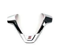 Yurefax Car Styling Refit Accessories Steering Wheel Covers Trim Sticker, For Ford, For New Fiesta MK7, For Ecosport, For Figo, For B-MAX, For KA Steering Wheel Sticker(A Chrome glossy)