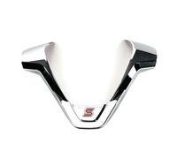 Yurefax Car Styling Refit Accessories Steering Wheel Covers Trim Sticker, For Ford, for New Fiesta MK7, for Ecosport, for Figo, for B-MAX, for KA Steering Wheel Sticker(A Chrome glossy)
