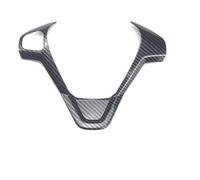 Yurefax Car Styling Refit Accessories Steering Wheel Covers Trim Sticker, For Ford, for New Fiesta MK7, for Ecosport, for Figo, for B-MAX, for KA Steering Wheel Sticker(B Type Carbon Fiber)