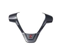 Yurefax Car Styling Refit Accessories Steering Wheel Covers Trim Sticker, For Ford, for New Fiesta MK7, for Ecosport, for Figo, for B-MAX, for KA Steering Wheel Sticker(A Carbon fiber)