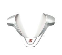 Yurefax Car Styling Refit Accessories Steering Wheel Covers Trim Sticker, For Ford, for New Fiesta MK7, for Ecosport, for Figo, for B-MAX, for KA Steering Wheel Sticker(A Silver matte)