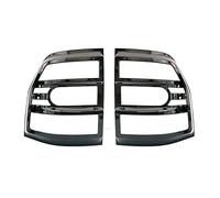 Yurefax Car Taillight Cover Rear Lamp Decorate Frame, for Mitsubishi, Pajero 2009-2021 ABS Matte Black Tail Light Trim Accessories Headlight Lens Cover(Bright Black)