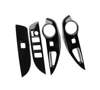 Yurefax Car Window Glass Lift Button Cover Trim, for Toyota, for Corolla, Cross 2021 2022 RHD Glossy Black Switch Door Armrest Panel Window Control Trim Window Switch Cover