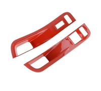 Yurefax Car Window Lift Switch Panel Cover Trim, for Chevrolet, for Camaro, 2010-2015 LHD Red Front Left Right Decor Window Control Trim Window Switch Cover