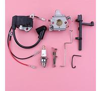 Yurefax Carburetor Ignition Coil Switch Shaft Throttle Choke Rod Kit, for, MS180 MS170 018 017 MS 180 170 Chainsaw Spare Part Chainsaw Switch Kit