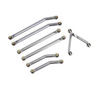 Yurefax CNC Aluminum High Clearance Chassis Links 1/24 RC Crawler Car LWB 133.5mm, for Axial, for SCX24 AXI90081 Deadbolt AXI00004 B17 Suspension Arm Link(Grey)