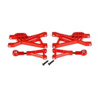 Yurefax CNC Metal Rear Suspension A Arm Set, for 1/5, for HPI Rovan KM, for Baja 5B SS 5T Rc Car Toys Parts Suspension Arm Link(Red)