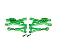 Yurefax CNC Metal Rear Suspension A Arm Set, for 1/5, for HPI Rovan KM, for Baja 5B SS 5T Rc Car Toys Parts Suspension Arm Link(Green)