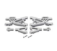 Yurefax CNC Metal Rear Suspension A Arm Set, for 1/5, for HPI Rovan KM, for Baja 5B SS 5T Rc Car Toys Parts Suspension Arm Link(Silver)