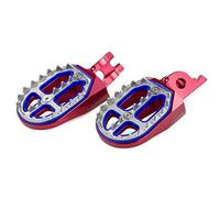 Yurefax CNC Pro-Bite Wide Foot Pegs Footrest CRF250R CRF450R CRF150R CRF250L/M CR125R CR250R CRF250X CRF450X CRF250RALLY Motorcycle Foot Peg(RED 1)