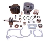 Yurefax Cylinder Piston Crankshaft Kit Bolt Crank Bearing Oil Seal Gasket Set, for, 026 MS260 Chainsaw 1121 020 1217 Chainsaw Piston Kit