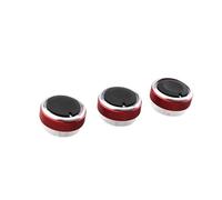 Yurefax Dor, for Ford, for Focus, 2 3 MK2 MK3 ST RS, for Mondeo, Accessories 3Pcs Air Conditioning Switch AC Knob Car Heat Control Car Air Conditioning Knob(Red)