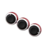 Yurefax Dor, for Ford, for Focus, 2 3 MK2 MK3 ST RS, for Mondeo, Accessories 3Pcs Air Conditioning Switch AC Knob Car Heat Control Car Air Conditioning Knob(Upgrade Red)