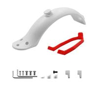 Yurefax Electric Scooter Fender Wings Brake Light, for Xiaomi, M365 Pro Rear Mud Guard Support Taillight Protection Screws Rubber Cap Part Skateboard Mudguard(A-white)