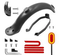 Yurefax Electric Scooter Fenders, for Xiaomi, M365 M187 Pro E-Scooter Tire Fender Support +Rear Taillight Rubber Stopper Screw Accessorie Skateboard Mudguard(Black sets)