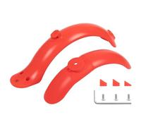 Yurefax Electric Scooter Rear Mudguard Tire Splash Fender Guard With Screw Rubber Cap, for Xiaomi, M365 Pro 1S KickScooter Front Fenders Skateboard Mudguard(Red)