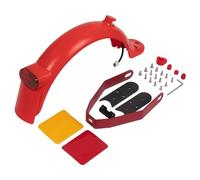Yurefax Electric Scooters Rear Fender Mudguard Taillight Bracket Set Parts, for Xiaomi, M365 Pro 2 1s Electric Scooter With Gap Cover Pad Skateboard Mudguard(Red)