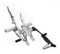 Yurefax Foot Pegs Rests Rear Sets, for YAMAHA, YZF R1 2004 2005 2006 2007 2008 2009 2010 2011 2012 2013 2014 Adjustable Rearsets Footpegs Pedals CNC Motorcycle Foot Peg(R1 07 08 Silver)