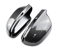 Yurefax, for Audi, A3 A4 B8 A5 A6 A8 S8 Q3 Without Side Assist 8F0857528B 1Pair Side Wing Rearview Mirror Cover Cap Casing 8T0 857 527 Wing Mirror Covers(Carbon Look black)