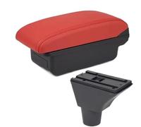 Yurefax For Citroen, C3 C4 Armrest Box Center Console Central Storage Box Cup Holder Accessories USB Charging Car Accessories Car Armrest Box(BLACK A4 Red No Usb)