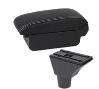 Yurefax For Citroen, C3 C4 Armrest Box Center Console Central Storage Box Cup Holder Accessories USB Charging Car Accessories Car Armrest Box(BLACK B3 White Line 3usb)