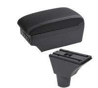 Yurefax For Citroen, C3 C4 Armrest Box Center Console Central Storage Box Cup Holder Accessories USB Charging Car Accessories Car Armrest Box(BLACK C3 White Line 7usb)