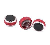 Yurefax For, for Ford, for, for Focus, for MK2 MK3 3Pcs Per Set Aluminum Alloy Car Styling Air Conditioning Knob AC Heat Control Switch Button Car Air Conditioning Knob(Red)