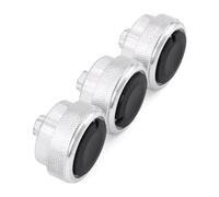 Yurefax For Ford, for Focus 2, for 3, for S-MAX, Car Accessorie Parts 3pcs Air Conditioning Knob Installation Heat Control Switch AC Car Air Conditioning Knob(Silver 3pc)