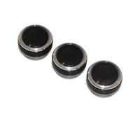 Yurefax For Ford, for Focus, for MK2 MK3 3pcs Per Set Aluminum Alloy Car Styling Air Conditioning Knob AC Heat Control Switch Button Car Air Conditioning Knob(Black)