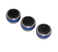 Yurefax For Ford, for Focus, for MK2 MK3 3pcs Per Set Aluminum Alloy Car Styling Air Conditioning Knob AC Heat Control Switch Button Car Air Conditioning Knob(Blue)