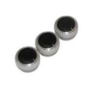Yurefax For Ford, for Focus, for MK2 MK3 3pcs Per Set Aluminum Alloy Car Styling Air Conditioning Knob AC Heat Control Switch Button Car Air Conditioning Knob(Silver)