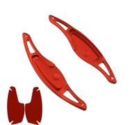 Yurefax for Genesis, G80 Sport 2017 2018 2019 2020 Car Steering Wheel Paddle Shift Extension Gear Shifters Stickers Aluminum Alloy Car Paddle Shifter(RED)