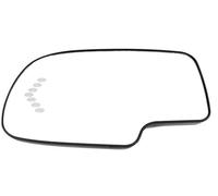 Yurefax, for GMC, for Sierra, for Yukon 1500 2500 2003-2007 Door Wing Rear View Rearview Mirror Glass Side Mirror Lens Heated Mirror Glass Side Door Car Wing Mirror Glass(BLACK Left)