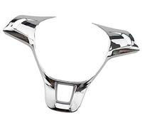 Yurefax, for Golf, 7 GTI MK7, for POLO, 2014 2015, for Jetta, MK6 2015, Car Steering Wheel Cover ABS Chrome Trim Decoration Sticker Steering Wheel Decal(Glossy Silver)