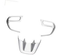 Yurefax, for Jeep, New Compass 2017 2018 2019, 3Pcs/Set Car Interior Steering Wheel Decoration Cover Trim Sticker Accessories Steering Wheel Decal(Chrome silver)