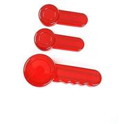 Yurefax, for Jeep, Wrangler J K 2011 Up, Left Hand Drive ABS Car Interior, for Seat, Chair Adjustment Decoration Cover Stickers Car Styling Steering Wheel Decal(Red)